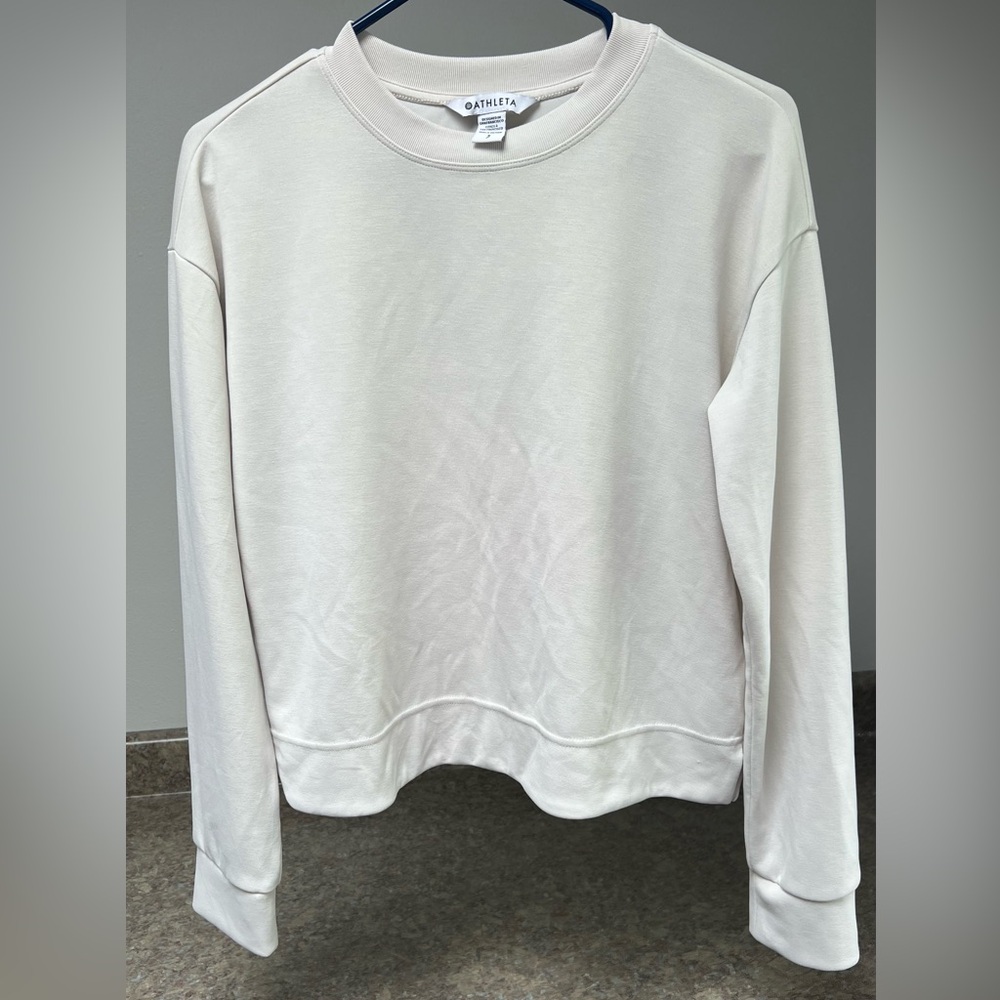 Athleta Women's Cream Crewneck Sweater